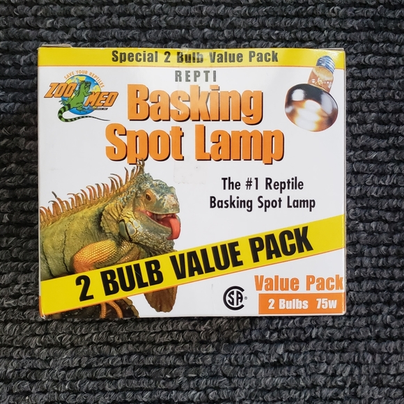 2 Bulb Pack Zoo Med Reptile Repti Basking Spot Lamp 75W Heater Heat Lamp New
